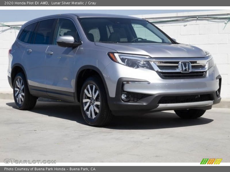 Lunar Silver Metallic / Gray 2020 Honda Pilot EX AWD