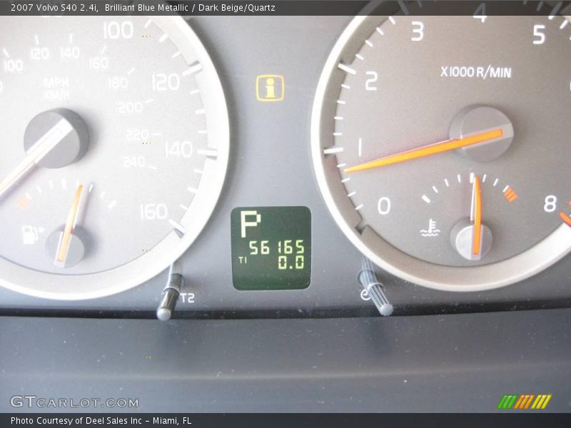 Brilliant Blue Metallic / Dark Beige/Quartz 2007 Volvo S40 2.4i