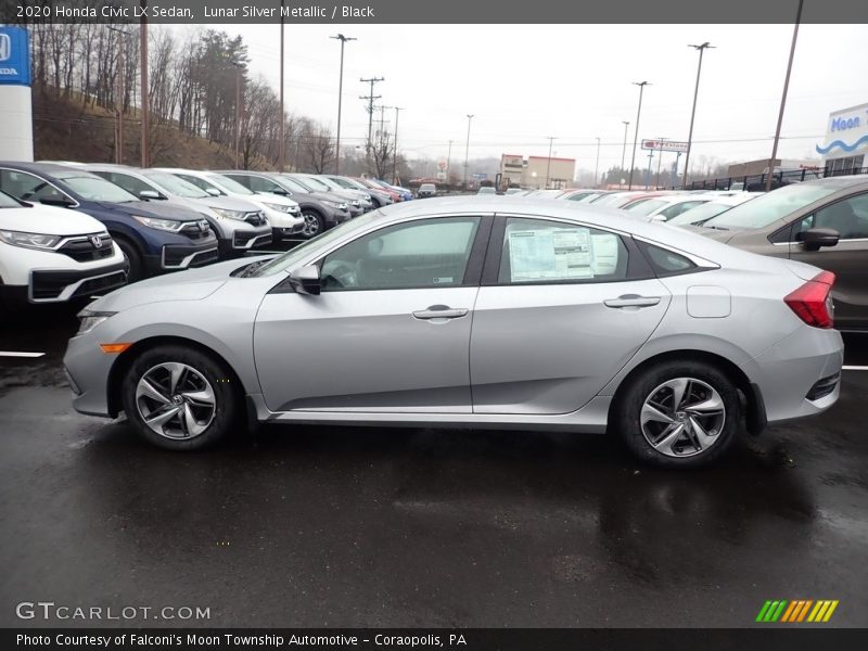 Lunar Silver Metallic / Black 2020 Honda Civic LX Sedan