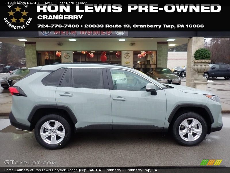 Lunar Rock / Black 2019 Toyota RAV4 XLE AWD