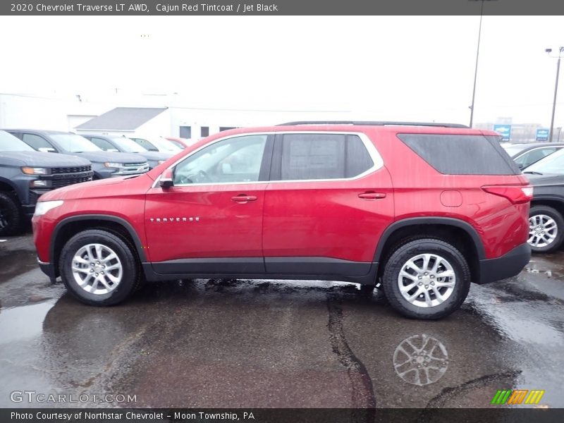Cajun Red Tintcoat / Jet Black 2020 Chevrolet Traverse LT AWD