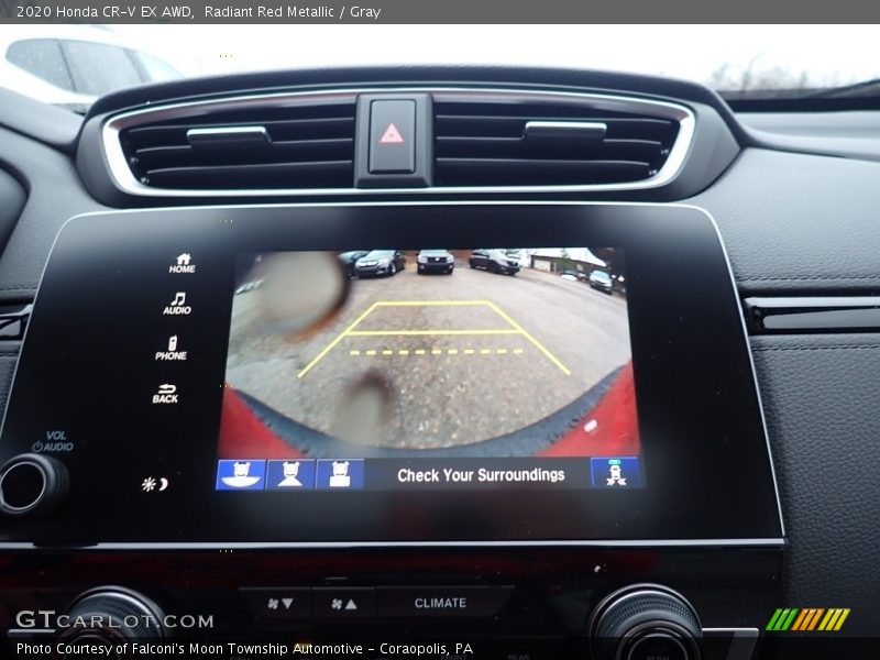 Radiant Red Metallic / Gray 2020 Honda CR-V EX AWD