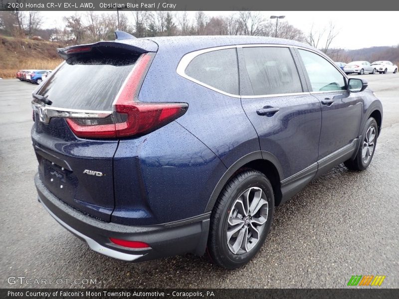 Obsidian Blue Pearl / Gray 2020 Honda CR-V EX-L AWD