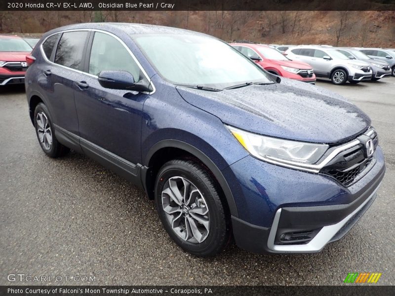 Obsidian Blue Pearl / Gray 2020 Honda CR-V EX-L AWD