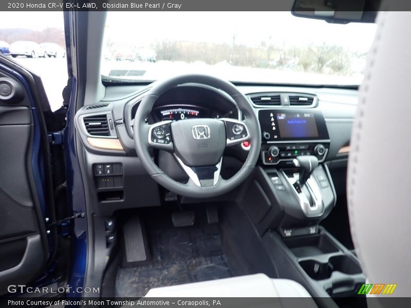 Obsidian Blue Pearl / Gray 2020 Honda CR-V EX-L AWD