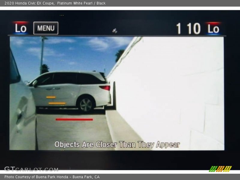 Platinum White Pearl / Black 2020 Honda Civic EX Coupe