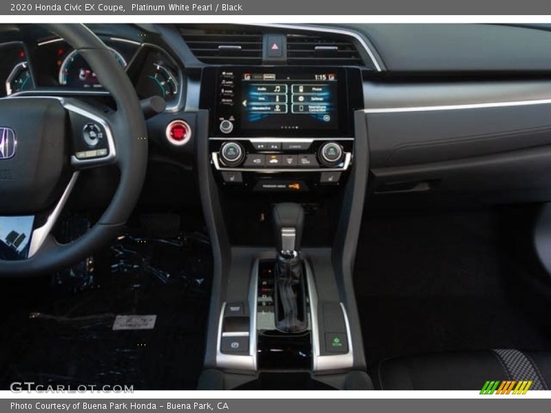 Platinum White Pearl / Black 2020 Honda Civic EX Coupe