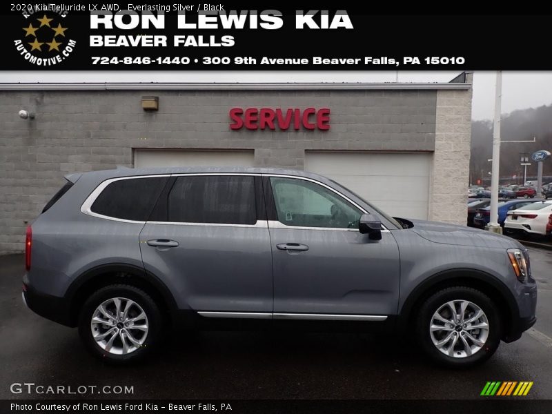 Everlasting Silver / Black 2020 Kia Telluride LX AWD