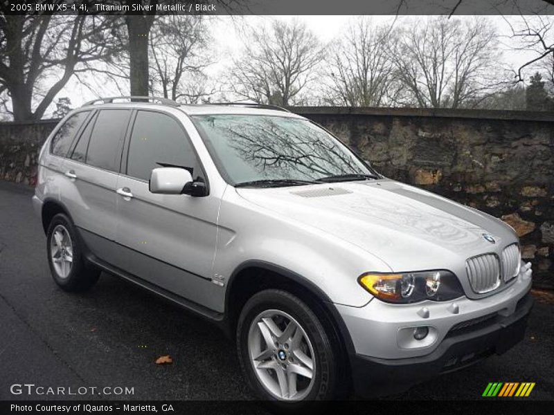 Titanium Silver Metallic / Black 2005 BMW X5 4.4i