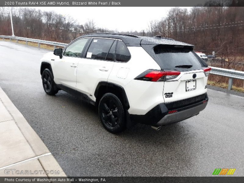 Blizzard White Pearl / Black 2020 Toyota RAV4 XSE AWD Hybrid