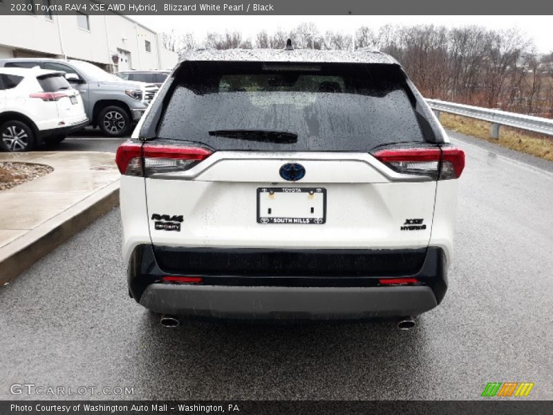 Blizzard White Pearl / Black 2020 Toyota RAV4 XSE AWD Hybrid