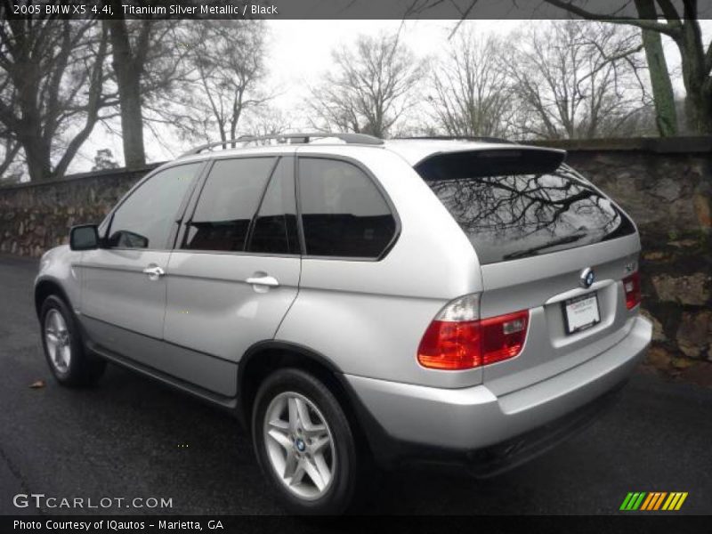 Titanium Silver Metallic / Black 2005 BMW X5 4.4i