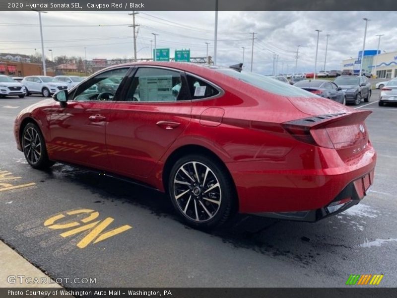 Calypso Red / Black 2020 Hyundai Sonata SEL