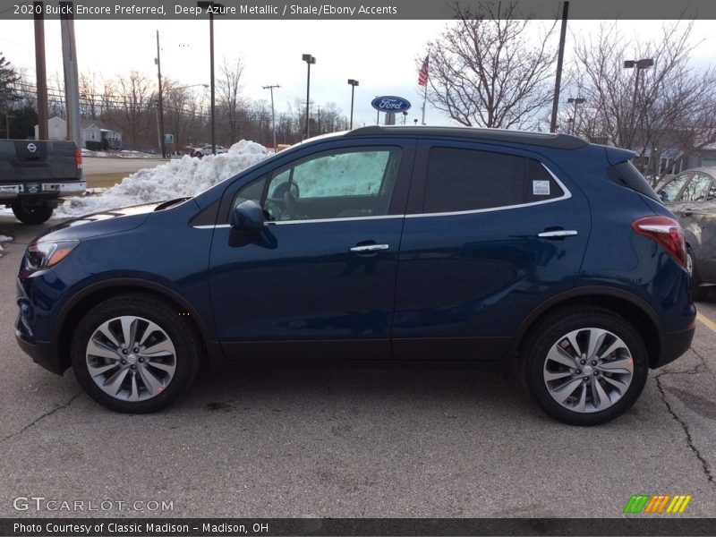 Deep Azure Metallic / Shale/Ebony Accents 2020 Buick Encore Preferred