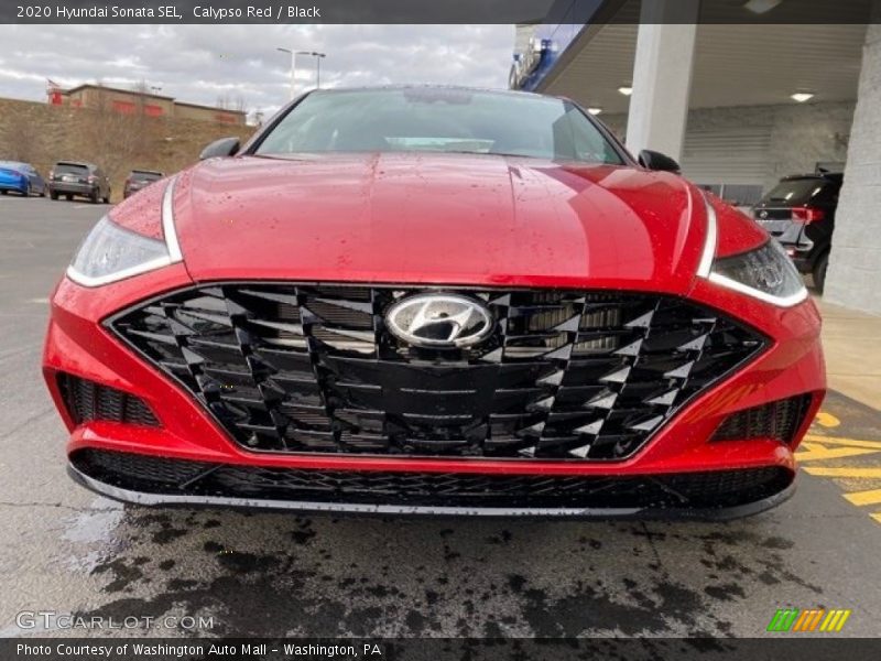 Calypso Red / Black 2020 Hyundai Sonata SEL