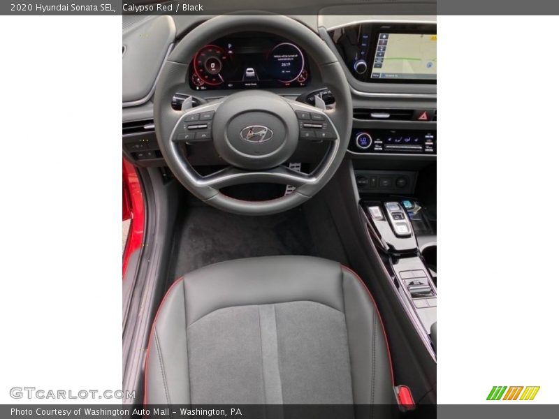 Calypso Red / Black 2020 Hyundai Sonata SEL