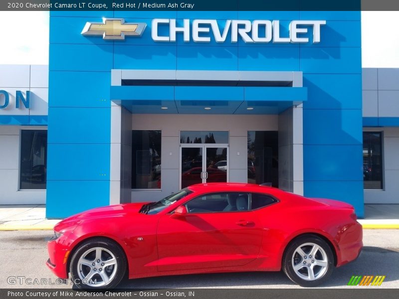 Red Hot / Medium Ash Gray 2020 Chevrolet Camaro LT Coupe