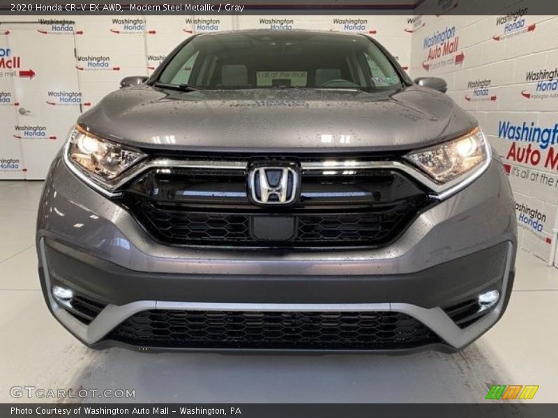 Modern Steel Metallic / Gray 2020 Honda CR-V EX AWD