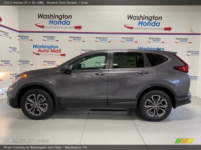 Modern Steel Metallic / Gray 2020 Honda CR-V EX AWD