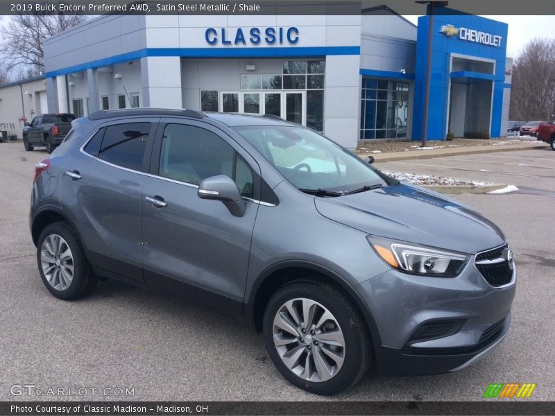 Satin Steel Metallic / Shale 2019 Buick Encore Preferred AWD