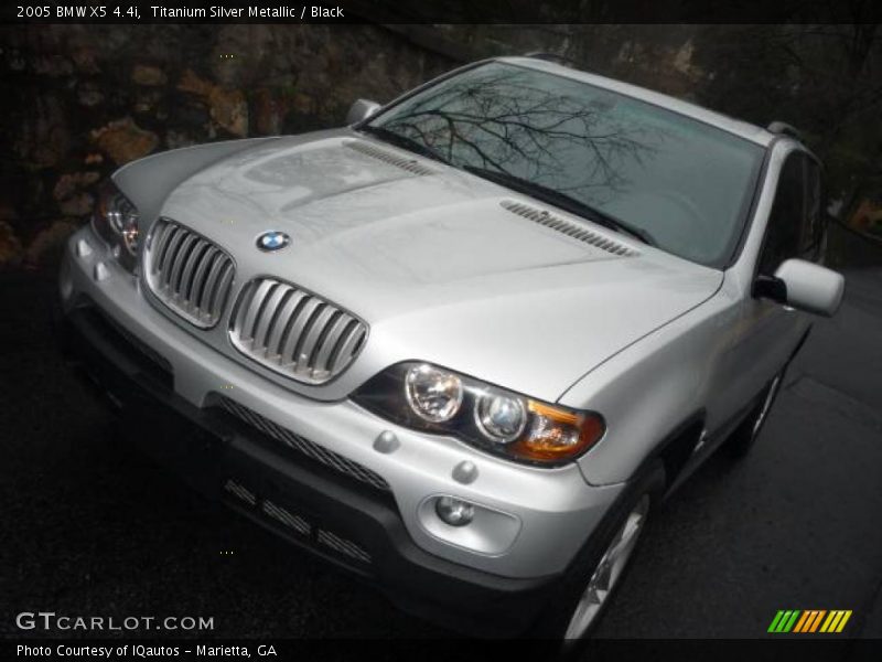 Titanium Silver Metallic / Black 2005 BMW X5 4.4i