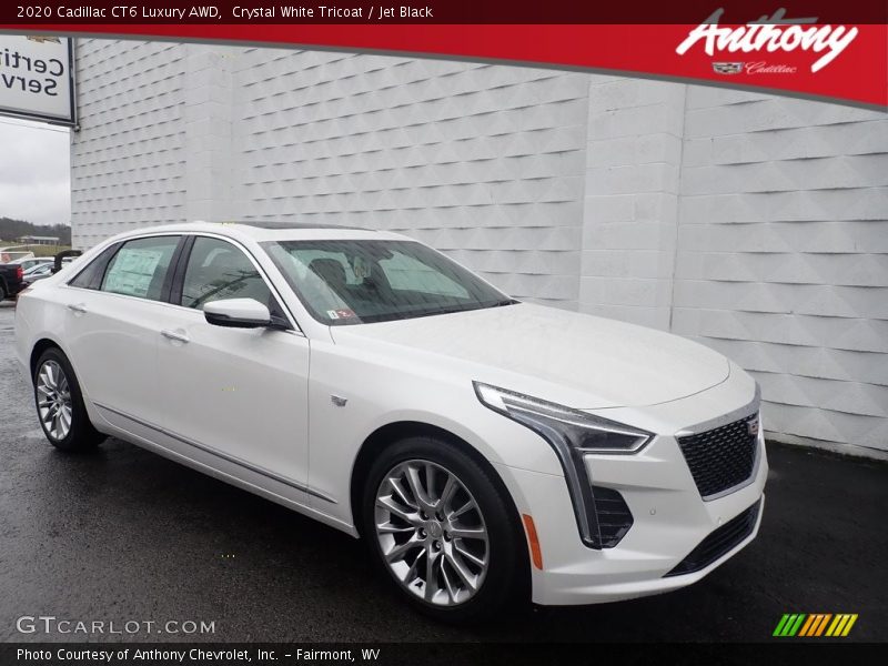 Crystal White Tricoat / Jet Black 2020 Cadillac CT6 Luxury AWD