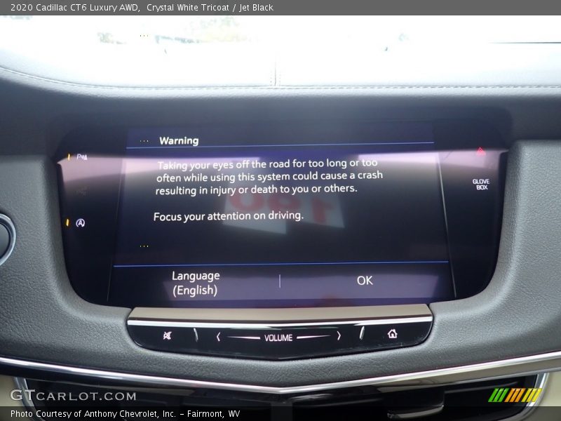 Crystal White Tricoat / Jet Black 2020 Cadillac CT6 Luxury AWD