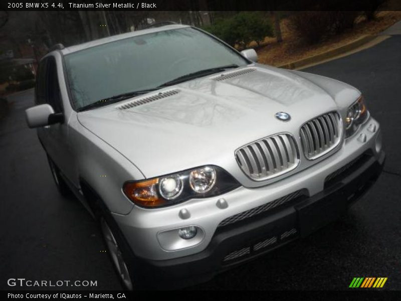 Titanium Silver Metallic / Black 2005 BMW X5 4.4i