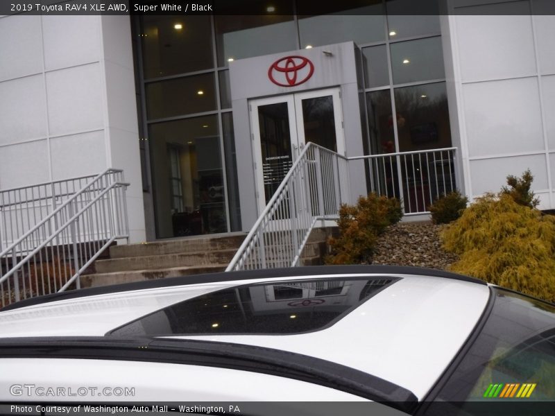 Super White / Black 2019 Toyota RAV4 XLE AWD