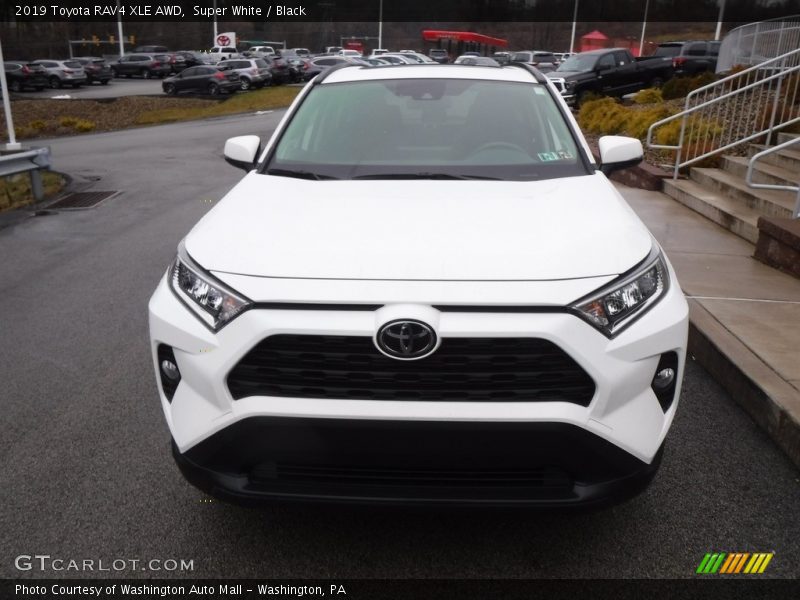 Super White / Black 2019 Toyota RAV4 XLE AWD