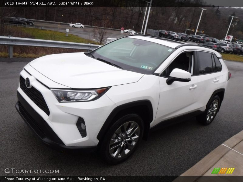 Super White / Black 2019 Toyota RAV4 XLE AWD