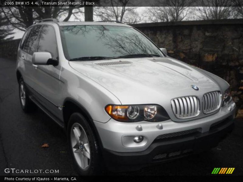 Titanium Silver Metallic / Black 2005 BMW X5 4.4i