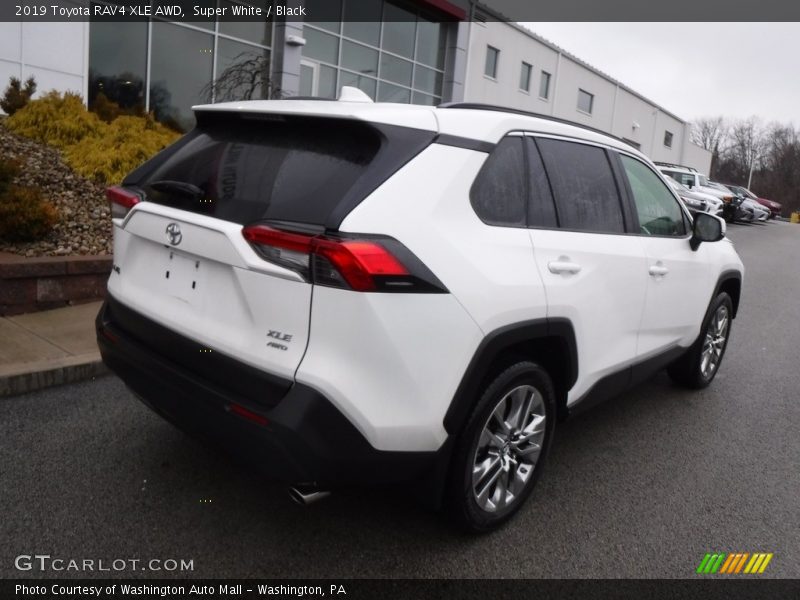Super White / Black 2019 Toyota RAV4 XLE AWD