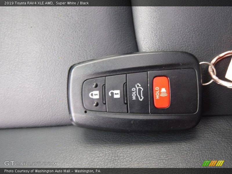 Super White / Black 2019 Toyota RAV4 XLE AWD