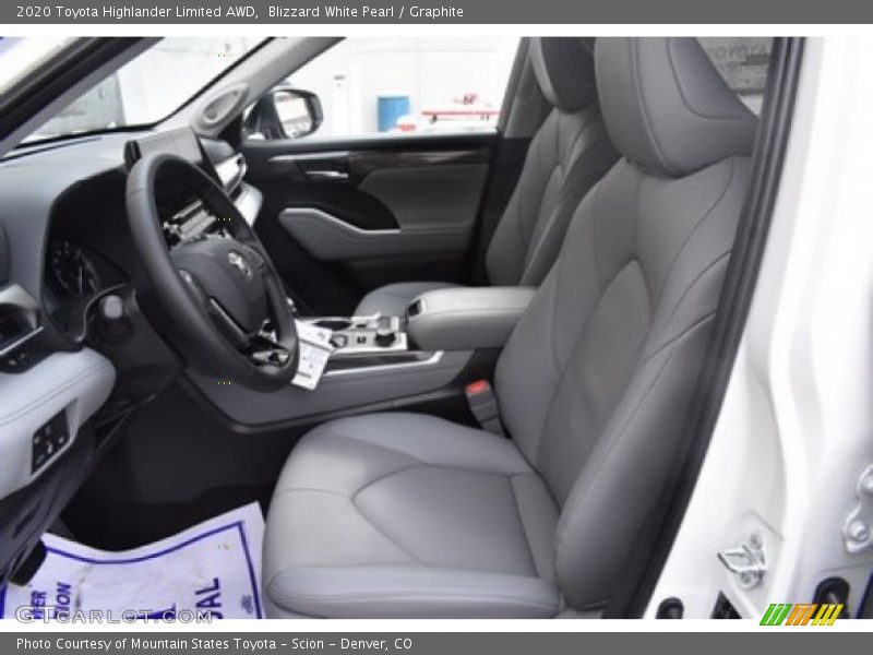 Blizzard White Pearl / Graphite 2020 Toyota Highlander Limited AWD