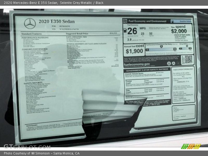 Selenite Grey Metallic / Black 2020 Mercedes-Benz E 350 Sedan