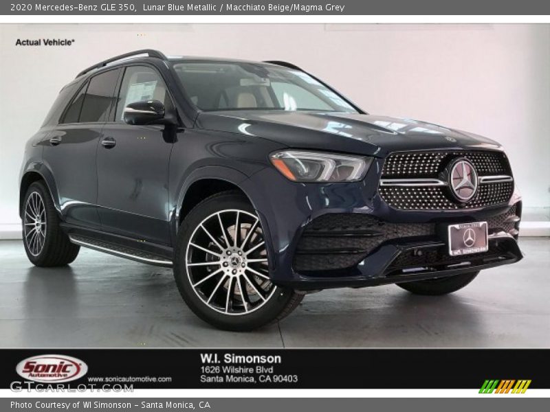 Lunar Blue Metallic / Macchiato Beige/Magma Grey 2020 Mercedes-Benz GLE 350