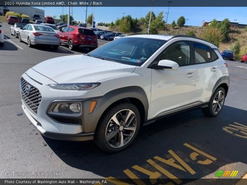 Chalk White / Black 2020 Hyundai Kona Limited AWD