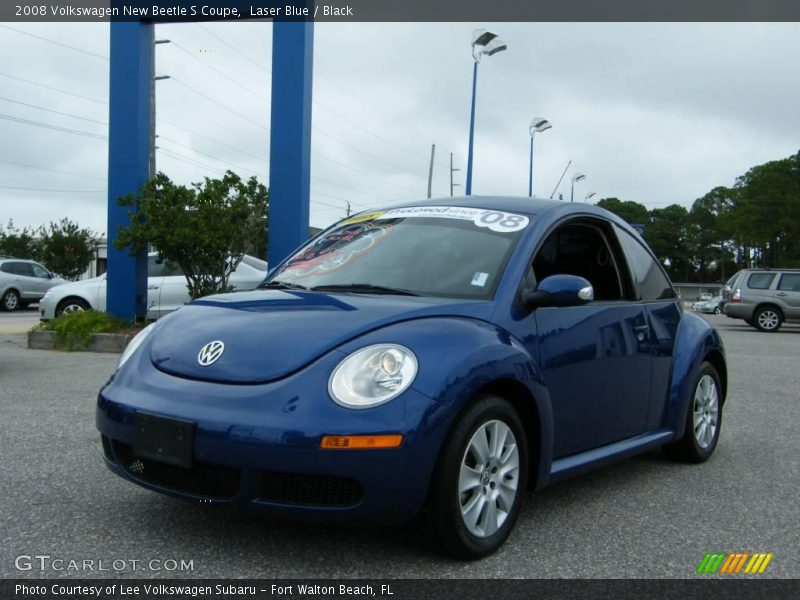 Laser Blue / Black 2008 Volkswagen New Beetle S Coupe