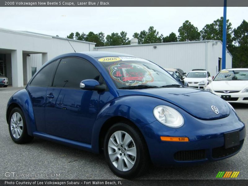 Laser Blue / Black 2008 Volkswagen New Beetle S Coupe