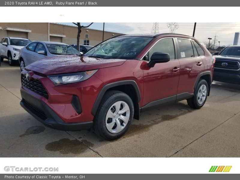 Ruby Flare Pearl / Black 2020 Toyota RAV4 LE AWD