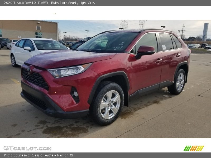 Ruby Flare Pearl / Light Gray 2020 Toyota RAV4 XLE AWD