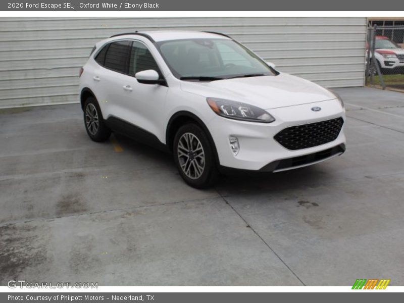 Oxford White / Ebony Black 2020 Ford Escape SEL