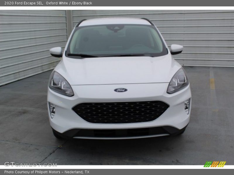 Oxford White / Ebony Black 2020 Ford Escape SEL