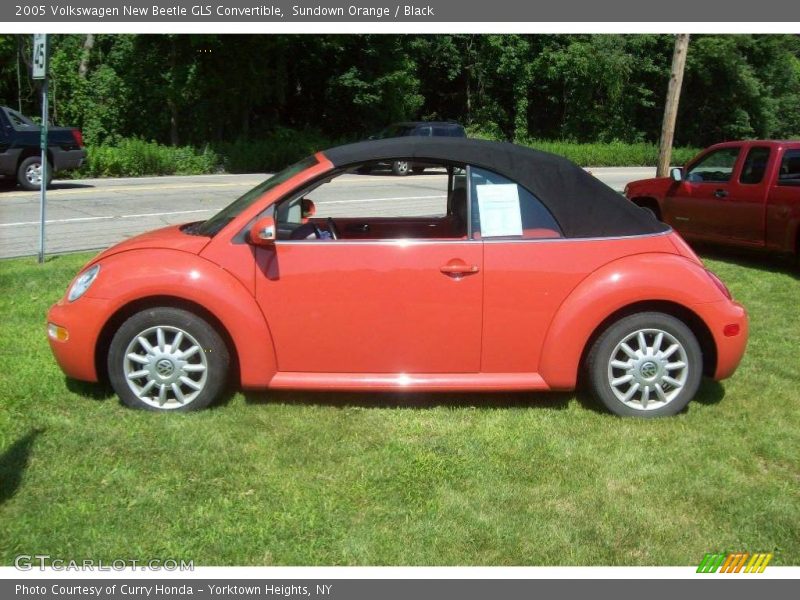 Sundown Orange / Black 2005 Volkswagen New Beetle GLS Convertible