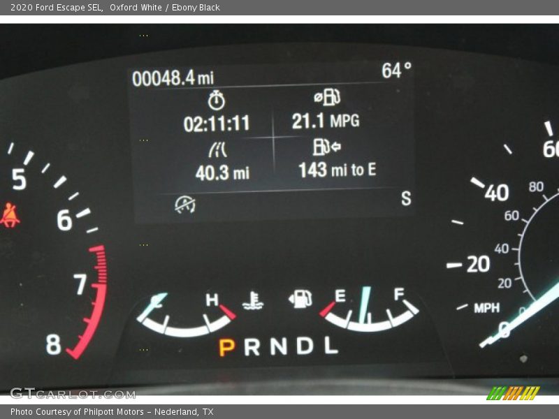 Oxford White / Ebony Black 2020 Ford Escape SEL