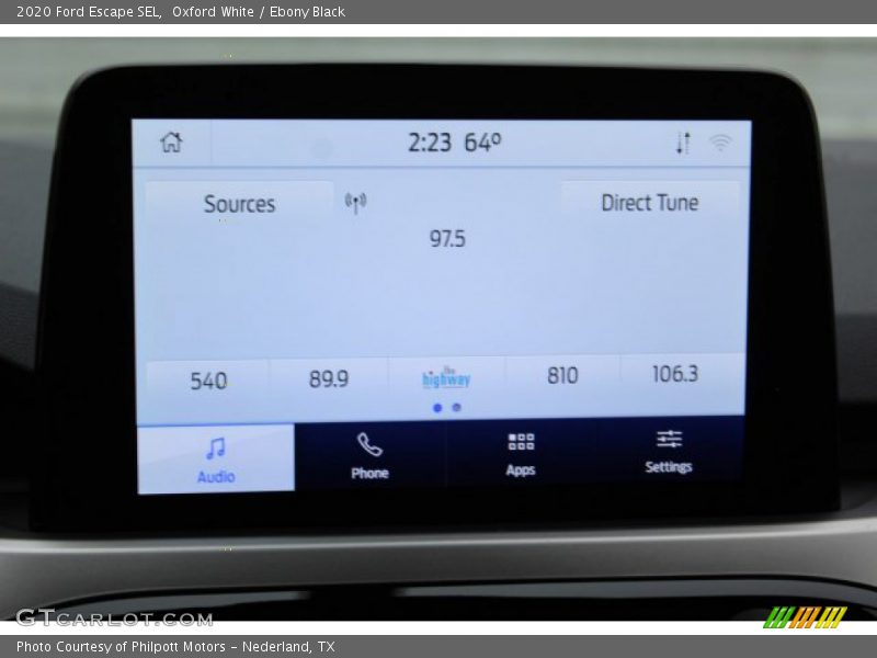 Oxford White / Ebony Black 2020 Ford Escape SEL