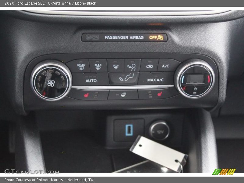 Oxford White / Ebony Black 2020 Ford Escape SEL