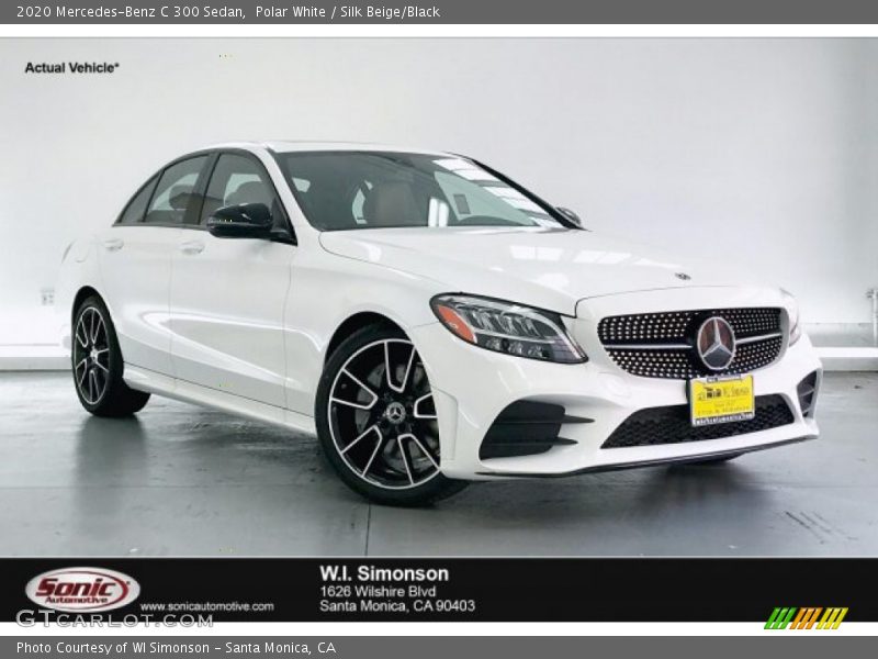Polar White / Silk Beige/Black 2020 Mercedes-Benz C 300 Sedan