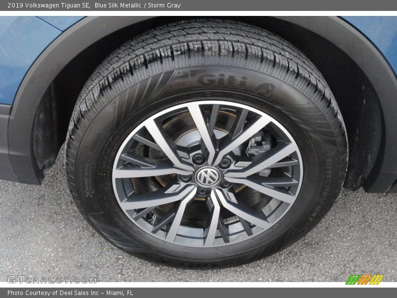 Blue Silk Metallic / Storm Gray 2019 Volkswagen Tiguan SE